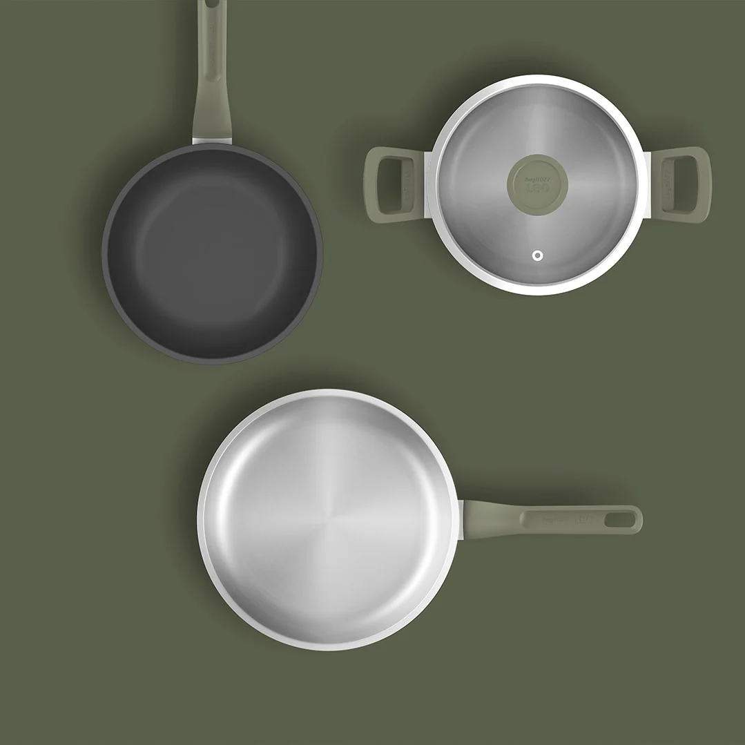 Batterie de cuisine Bolt 8 pièces SS18/10 Olive