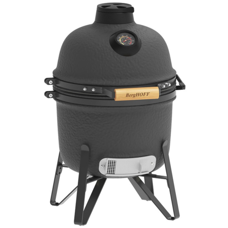 Barbecue/four en céramique anthracite mat 33 cm/13 pouces petit