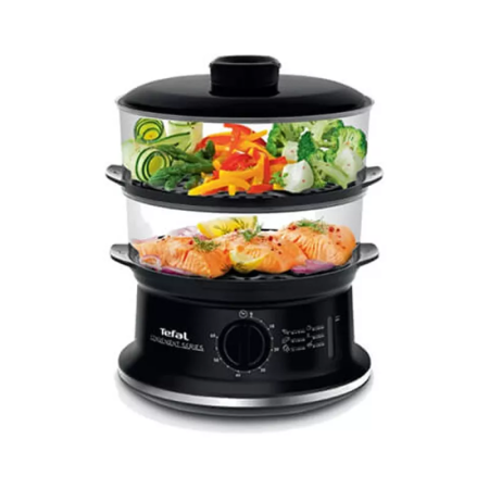 CUISEUR VAPEUR VC1401 2 BOLS 900W NOIR TEFAL